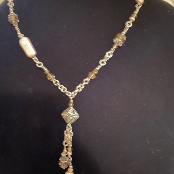 - Sterling Silver TRES JOLIE Designer Gemstone Necklace - Picture 2 of 9